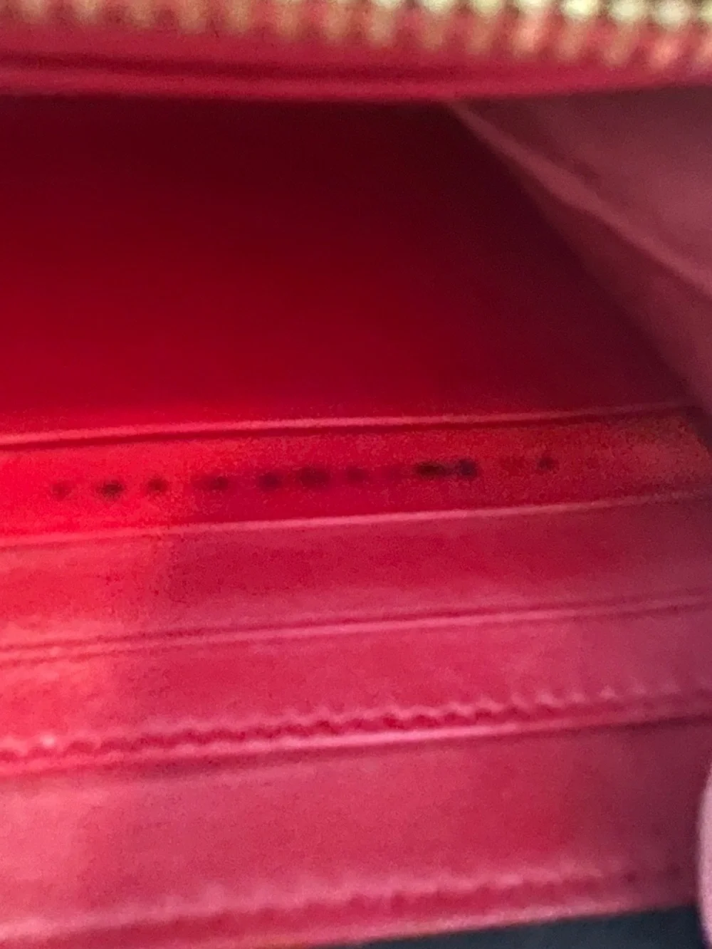 Burberry Red Leather & Beige Check Zip Wallet - Picture 13 of 15